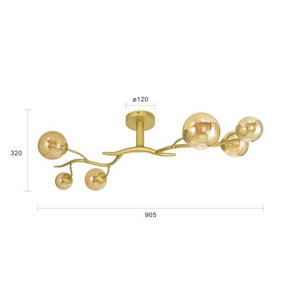 Brilagi - Lámpara de techo LED MISTEL 6xG9/3W/230V dorado