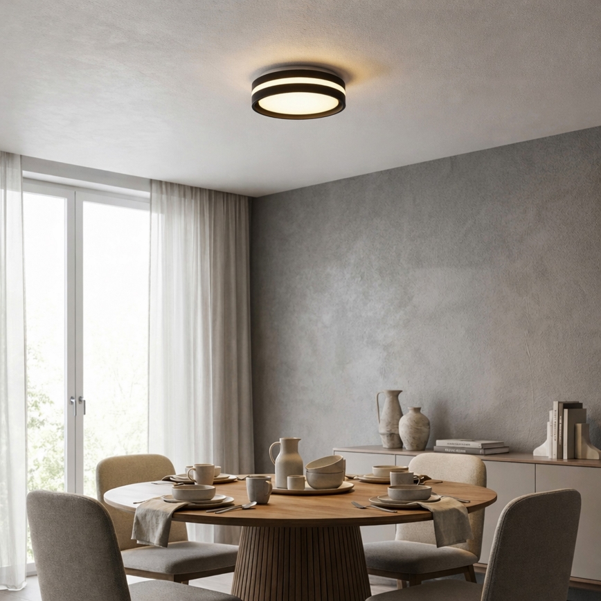 Brilagi - Lámpara de techo LED NAOMI LED/24W/230V Ø 28,5 cm negra