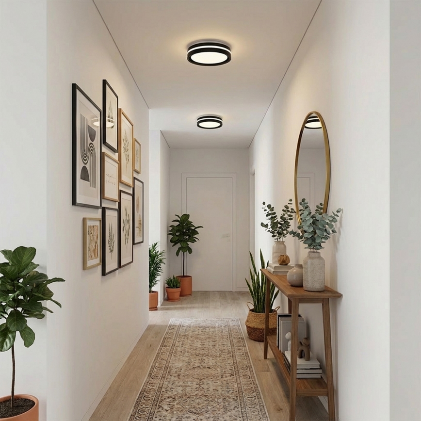 Brilagi - Lámpara de techo LED NAOMI LED/24W/230V Ø 28,5 cm negra