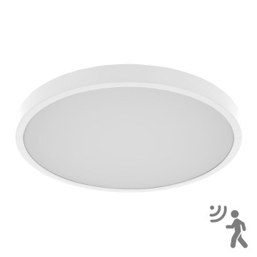 Brilagi - Lámpara de techo LED para baño con sensor ZENNA LED/24W/230V, diámetro 35 cm, IP44, blanca + mando a distancia