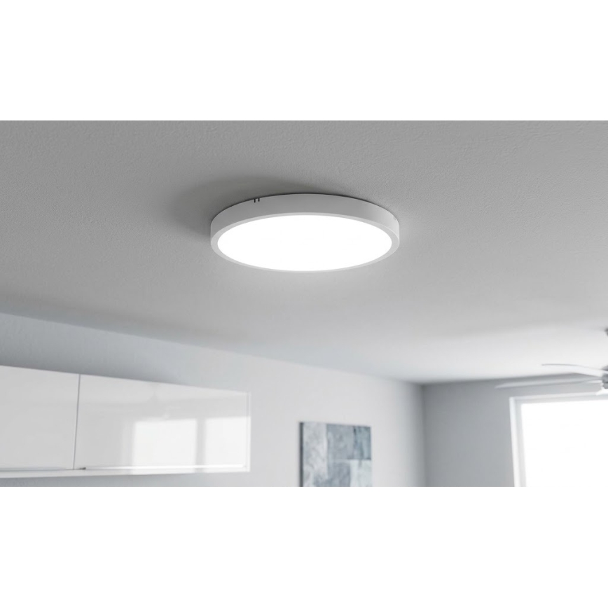 BRILAGI - Lámpara de techo LED para baño con sensor ZENNA LED/24W/230V, diámetro 35 cm, IP44, blanca + mando a distancia