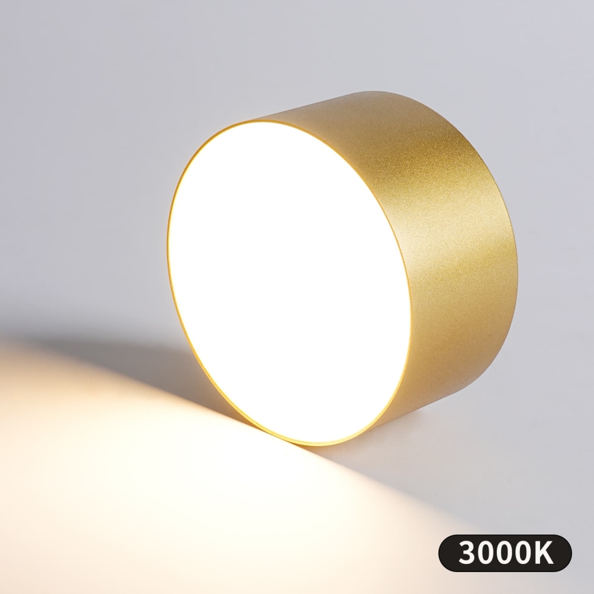 BRILAGI - Luminaria LED de techo para baño FORIS LED/14W/230V diámetro 12 cm dorada IP44
