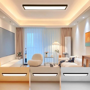 Brilagi - Lámpara de techo LED para baño FRAME LED/50W/230V 120x30 cm 3000/4000/6000K IP44 negra