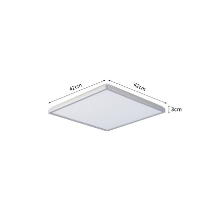 BRILAGI - Plafón LED para baño ULTRA SLIM LED/24W/230V 42x42 cm plateado IP54