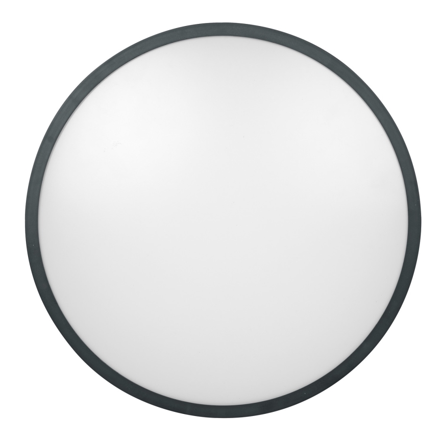 Brilagi - Plafón de techo LED para baño ZENNA, 24 W, 230 V, Ø 35 cm, IP44, antracita