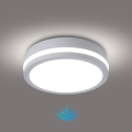 Brilagi - Lámpara de techo LED para exterior con sensor BENE LED/18W/230V Ø 21,5 cm blanca IP54