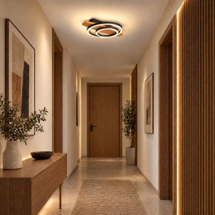 BRILAGI - Lámpara de techo LED PLANK LED/28W/230V 4000K 30x40 cm madera