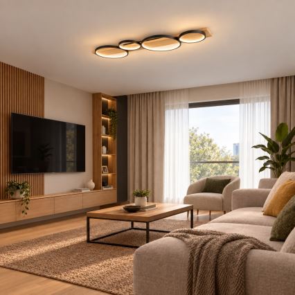 BRILAGI - Lámpara de techo LED PLANK LED/38W/230V 4000K 40x120 cm de madera