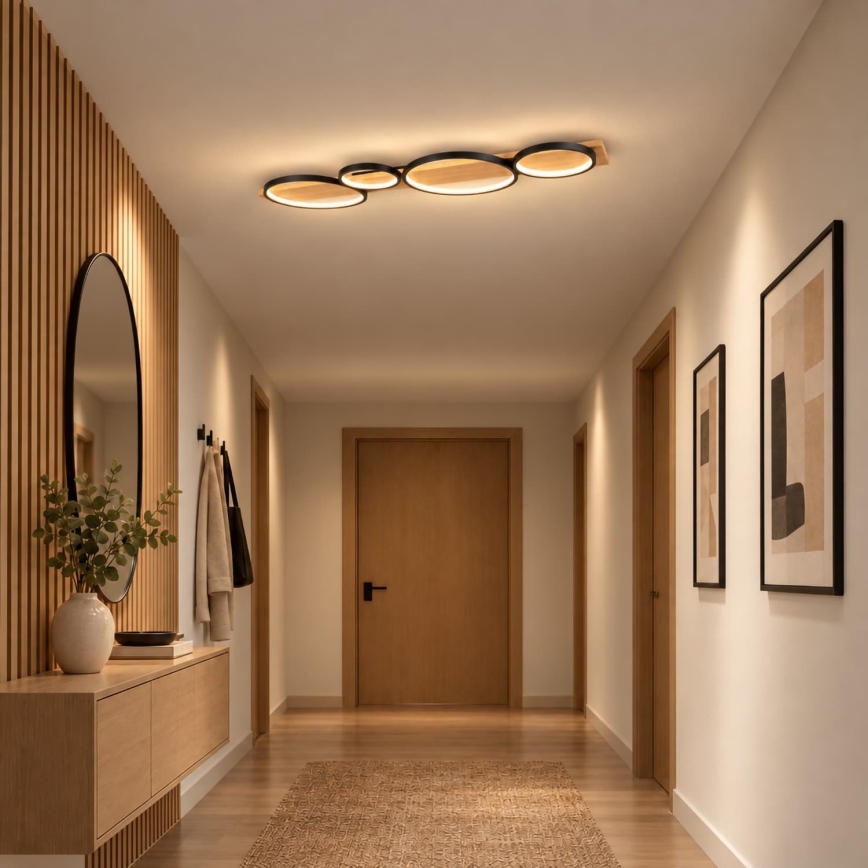 BRILAGI - Lámpara de techo LED PLANK LED/38W/230V 4000K 40x120 cm de madera