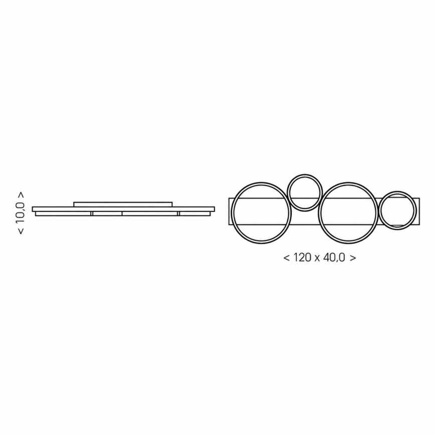BRILAGI - Lámpara de techo LED PLANK LED/38W/230V 4000K 40x120 cm de madera