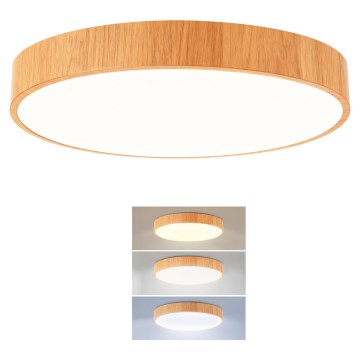 Brilagi - Lámpara de techo LED POOL LED/48W/230V 3000/4000/6000K diámetro 40 cm acabado en madera