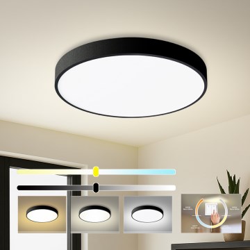 Brilagi - Lámpara de techo LED POOL LED/60W/230V 3000/4000/6000K diámetro 60 cm negra