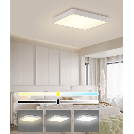 Brilagi - Plafón LED de techo POOL SQUARE LED/48W/230V 3000/4000/6000K 50x50 cm blanco