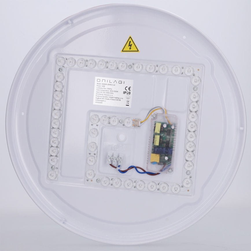 Brilagi - Lámpara de techo LED regulable COCI LED/48W/230V 3000-6500K Ø 39 cm acabado efecto madera/negro + mando a distancia