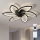 Brilagi - Lámpara de techo LED regulable con ventilador LED/50W/230V 3000-6500K negra + mando a distancia