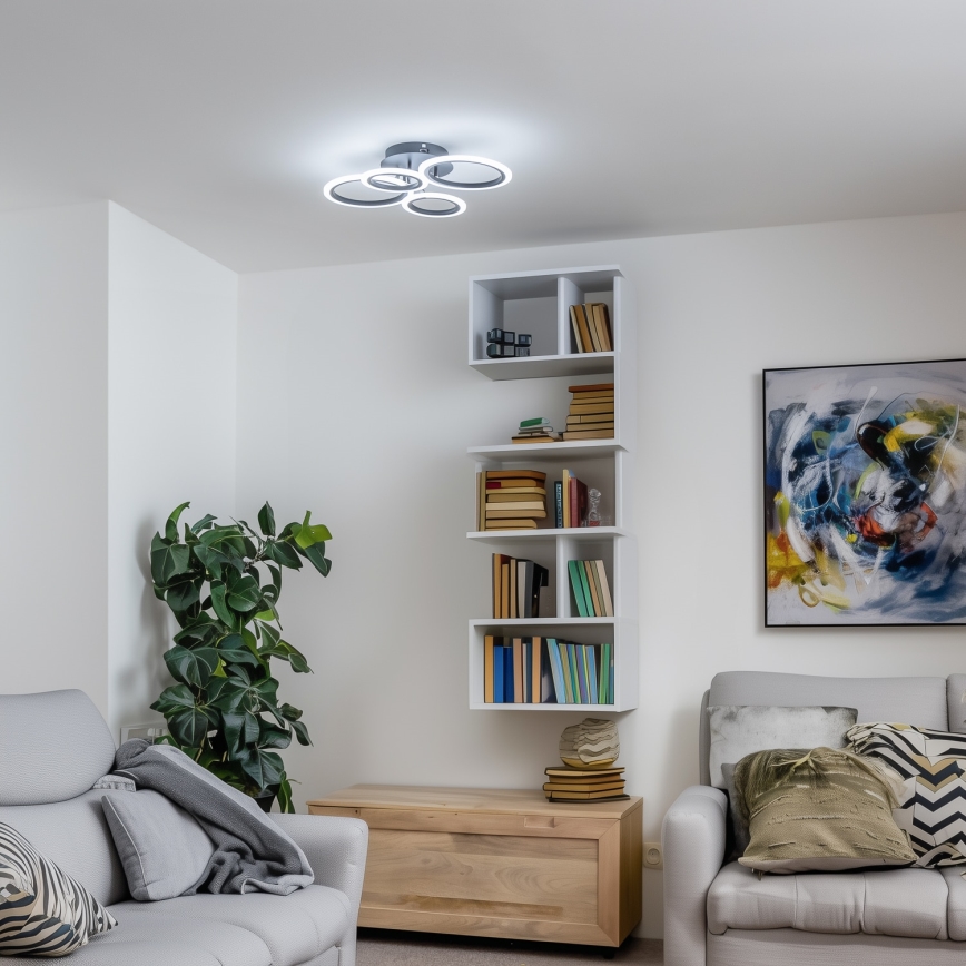 BRILAGI - LED regulable plafón de superficie ORBITS LED/50W/230V 3000-6500K negro + mando a distancia