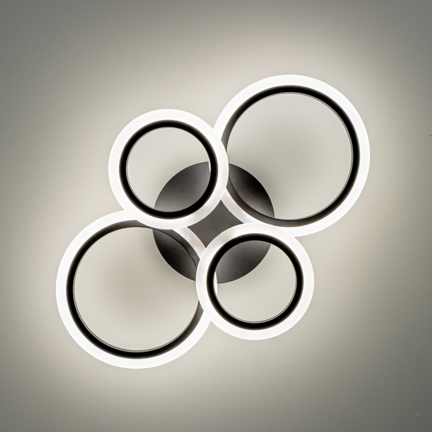 BRILAGI - LED regulable plafón de superficie ORBITS LED/50W/230V 3000-6500K negro + mando a distancia