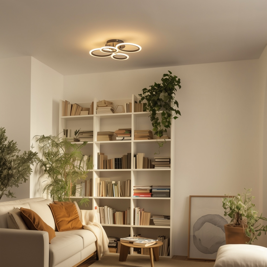 BRILAGI - LED regulable plafón de superficie ORBITS LED/50W/230V 3000-6500K negro + mando a distancia
