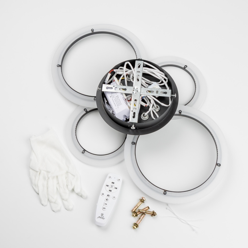 BRILAGI - LED regulable plafón de superficie ORBITS LED/50W/230V 3000-6500K negro + mando a distancia