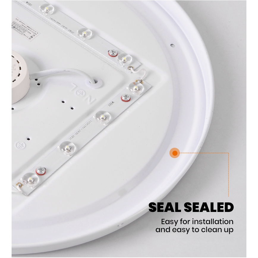 Brilagi - Luminaria de techo LED regulable SMART LED/36W/230V Ø 48 cm 3000-6000K Wi-Fi Tuya Beacon + mando a distancia