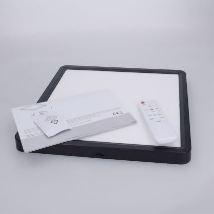 Brilagi - Luminaria de techo LED regulable ESTELA SQUARE LED/36W/230V 3000-6500K 31x31 cm negra + mando a distancia