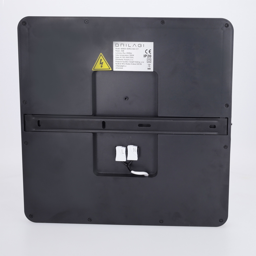 Brilagi - Luminaria de techo LED regulable ESTELA SQUARE LED/36W/230V 3000-6500K 31x31 cm negra + mando a distancia