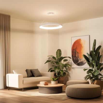 Brilagi - Lámpara colgante LED regulable con cable FALCON II LED/108W/230V 3000-6500K Ø 80 cm blanca + mando a distancia