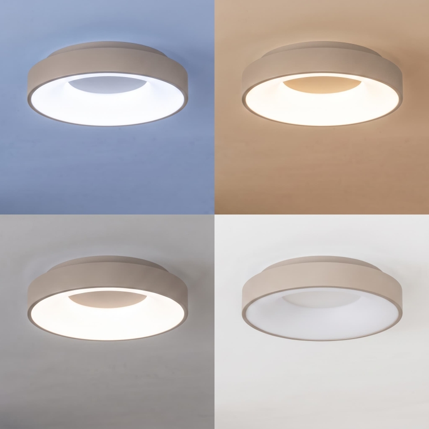 BRILAGI - Lámpara de techo LED regulable FALCON II LED/67W/230V 3000-6500K Ø 40 cm blanco/beige + mando a distancia