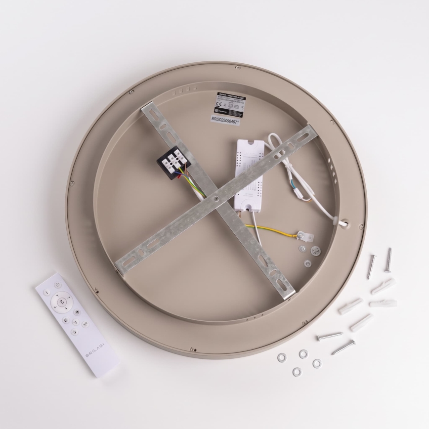 BRILAGI - Lámpara de techo LED regulable FALCON II LED/67W/230V 3000-6500K Ø 40 cm blanco/beige + mando a distancia