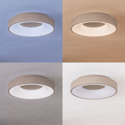 BRILAGI - Luminaria de techo regulable LED FALCON II LED/67W/230V 3000-6500K Ø 40 cm beige + control remoto