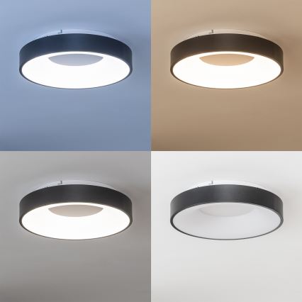 Brilagi - Luminaria de techo LED regulable FALCON II LED/67W/230V 3000-6500K Ø 40 cm negra + mando a distancia