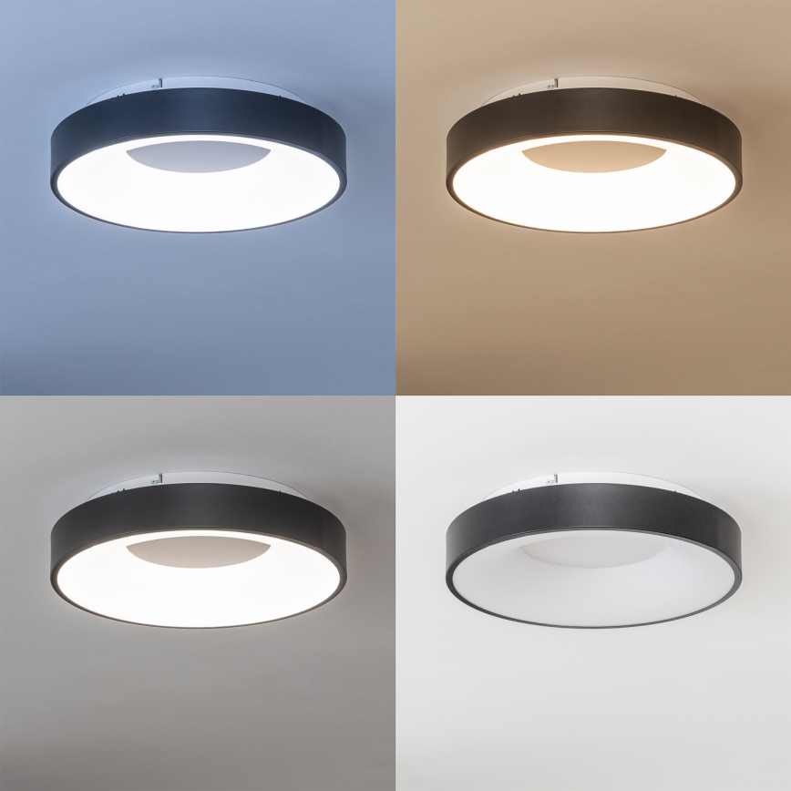 Brilagi - Luminaria de techo LED regulable FALCON II LED/67W/230V 3000-6500K Ø 40 cm negra + mando a distancia