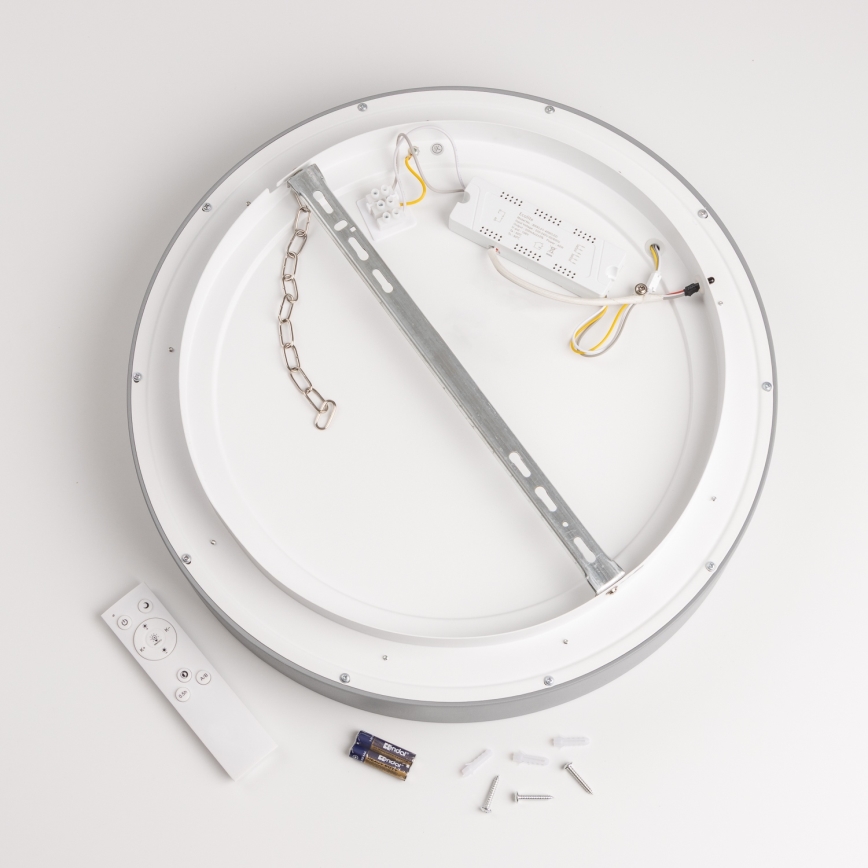 Brilagi - Lámpara de techo LED regulable FALCON LED/80W/230V 3000-6500K diámetro 60 cm gris + mando a distancia