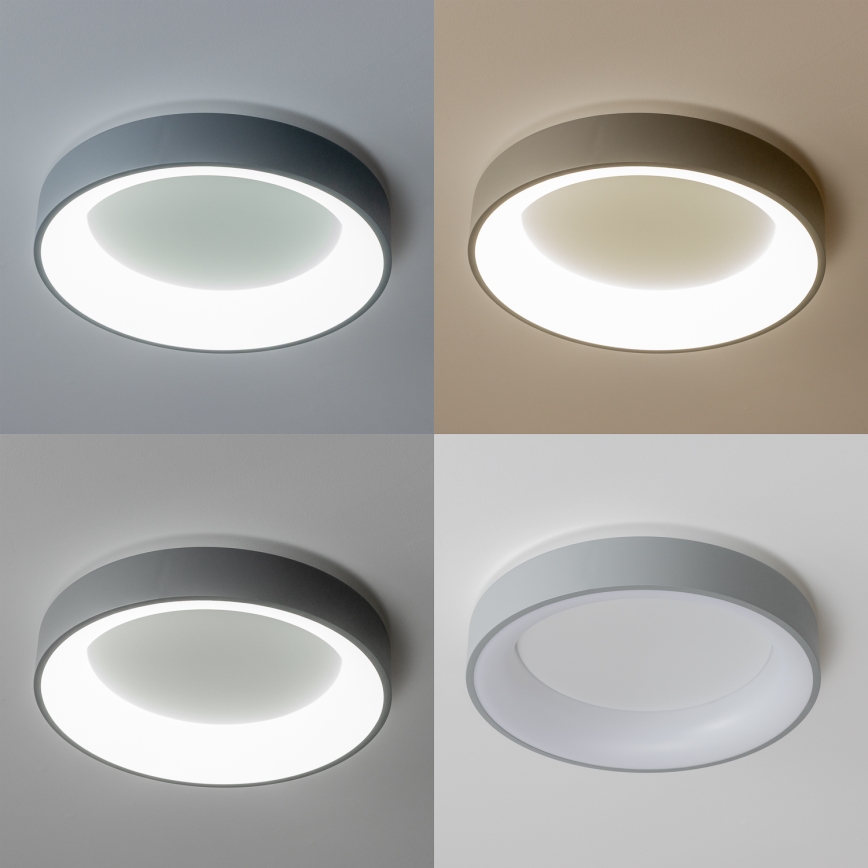 Brilagi - Lámpara de techo LED regulable FALCON LED/80W/230V 3000-6500K diámetro 60 cm gris + mando a distancia