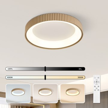 Brilagi - Lámpara de techo LED regulable FALCON MODERN LED/30W/230V 3000-6500K Ø 40 cm beige + mando a distancia