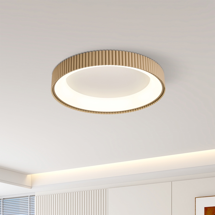 Brilagi - Lámpara de techo LED regulable FALCON MODERN LED/30W/230V 3000-6500K Ø 40 cm beige + mando a distancia