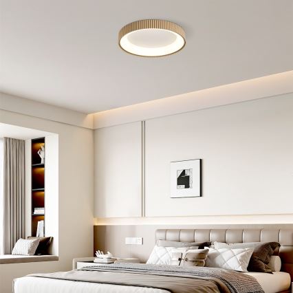 Brilagi - Lámpara de techo LED regulable FALCON MODERN LED/30W/230V 3000-6500K Ø 40 cm beige + mando a distancia