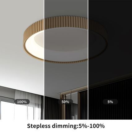 Brilagi - Lámpara de techo LED regulable FALCON MODERN LED/30W/230V 3000-6500K Ø 40 cm beige + mando a distancia
