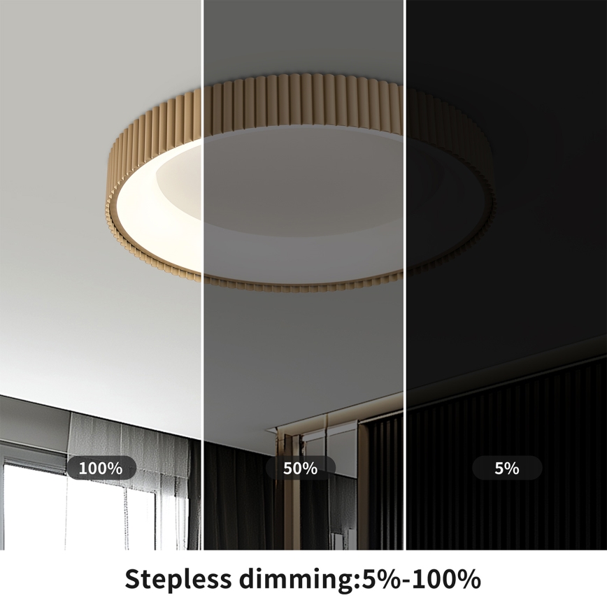 Brilagi - Lámpara de techo LED regulable FALCON MODERN LED/30W/230V 3000-6500K Ø 40 cm beige + mando a distancia