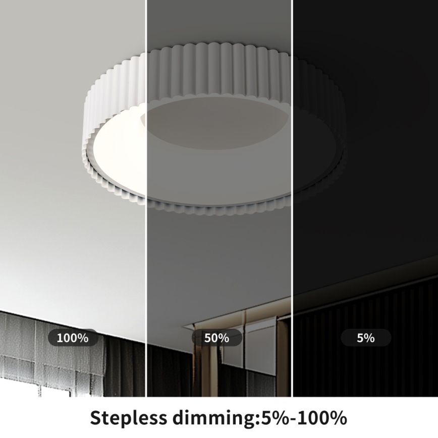 BRILAGI - luminaria de techo LED regulable FALCON MODERN LED/30W/230V 3000-6000K diámetro 40 cm blanca + mando a distancia