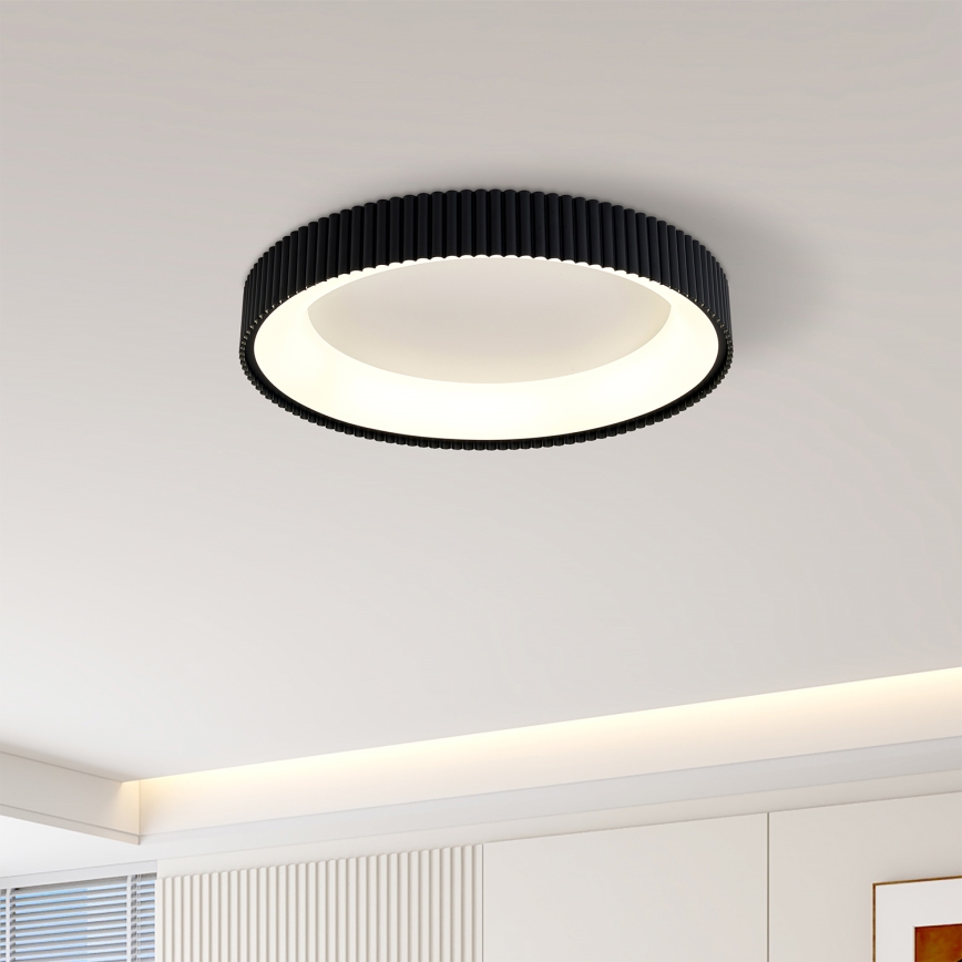 Brilagi - Luminaria de techo LED regulable FALCON MODERN LED/30W/230V 3000-6500K diámetro 40 cm negra + mando a distancia