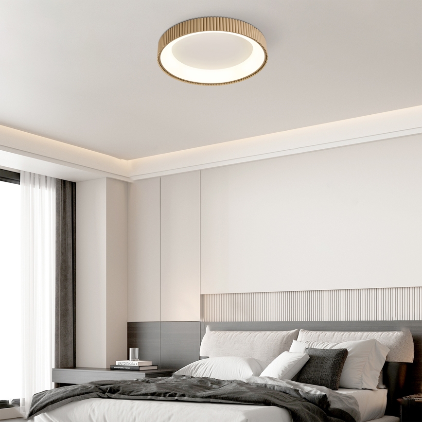 Brilagi - Plafón LED regulable FALCON MODERN LED/54W/230V 3000-6500K 60 cm beige + mando a distancia