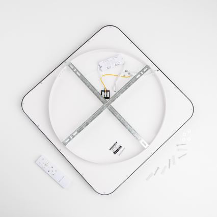 BRILAGI - Luminaria de techo LED regulable FALCON SLIM LED/50W/230V 3000-6500K 50x50 cm negra + mando a distancia