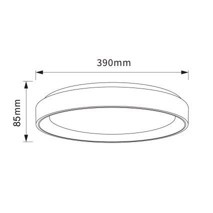 Brilagi - Plafón LED regulable FLOCO LED/48W/230V 3000-6500K Ø 40 cm acabado madera/negro + mando a distancia