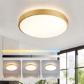 Brilagi - Lámpara de techo LED regulable GLASS POOL DOUBLE LED/48W/230V 3000-6000K 40 cm dorada + mando a distancia