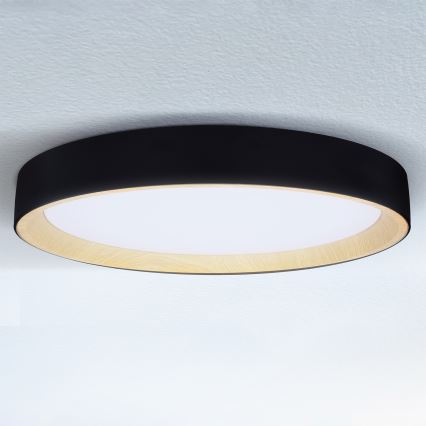 Brilagi - Luminaria de techo LED regulable LARIOS LED/72W/230V 3000-6500K negra Ø 59 cm + mando a distancia