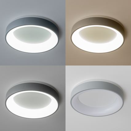 Brilagi - Luminaria de techo LED regulable FALCON LED/40W/230V 3000-6500K diámetro 45 cm gris + mando a distancia