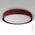 Brilagi - Lámpara de techo LED regulable LUCIA LED/60W/230V 3000-6500K diámetro 59 cm roja + control remoto