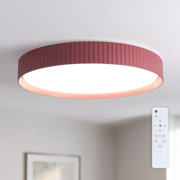 Brilagi - Lámpara de techo LED regulable LUCIA LED/60W/230V 3000-6500K diámetro 59 cm roja + control remoto