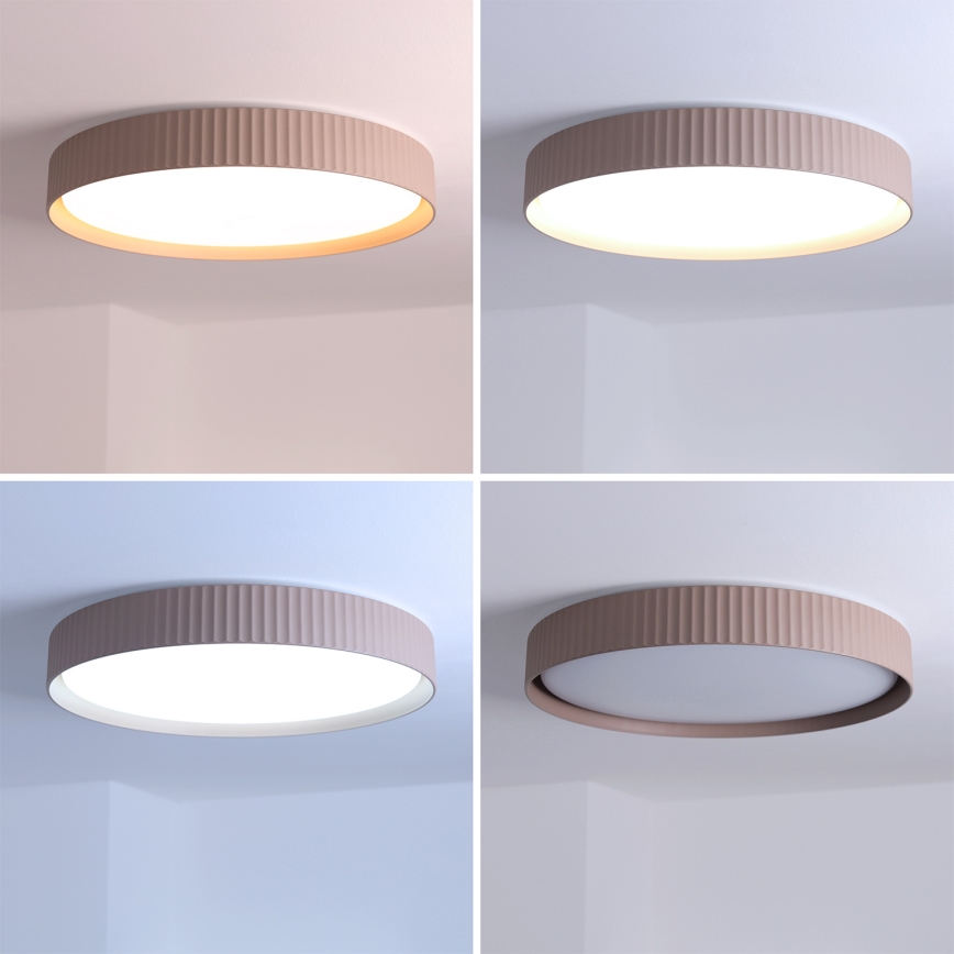 Brilagi - Lámpara de techo LED regulable LUCIA LED/60W/230V 3000-6500K Ø 59 cm marrón + mando a distancia